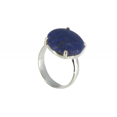 Bague Argent Pavé de Lapis Lazuli Serti - taille 60 - LES POULETTES BIJOUX - Modalova