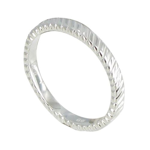 Bague Anneau Argent 925 Zébrée - taille 52 - LES POULETTES BIJOUX - Modalova