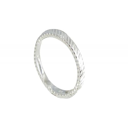 Bague Anneau Argent 925 Zébrée - taille 52 - LES POULETTES BIJOUX - Modalova