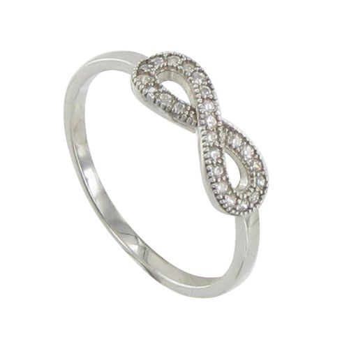 Bague Argent Infini et Strass - LES POULETTES BIJOUX - Modalova