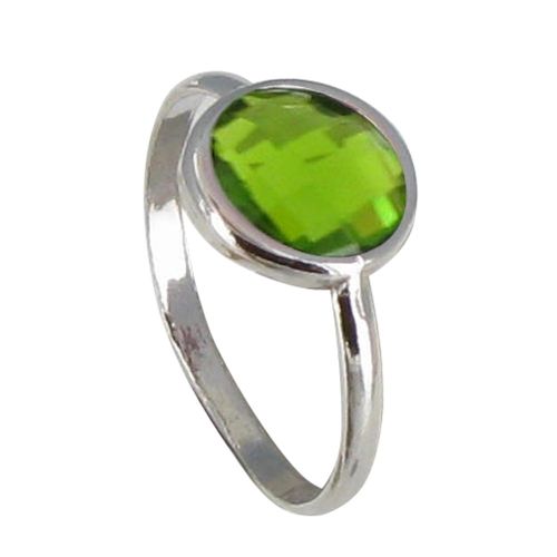Bague Argent Rond Cristal - taille 48 - LES POULETTES BIJOUX - Modalova