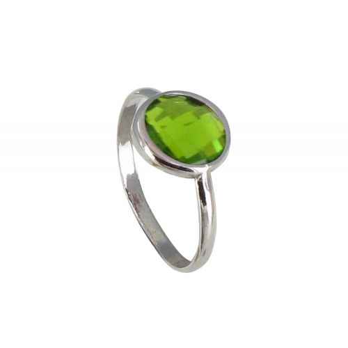 Bague Argent Rond Cristal - taille 48 - LES POULETTES BIJOUX - Modalova