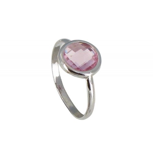 Bague Argent Rond Cristal - taille 48 - LES POULETTES BIJOUX - Modalova