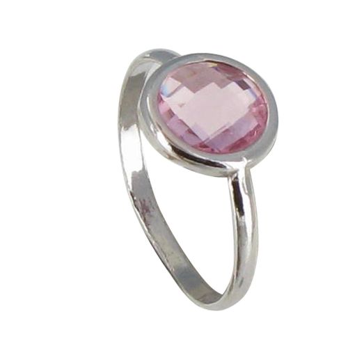 Bague Argent Rond Cristal - taille 48 - LES POULETTES BIJOUX - Modalova