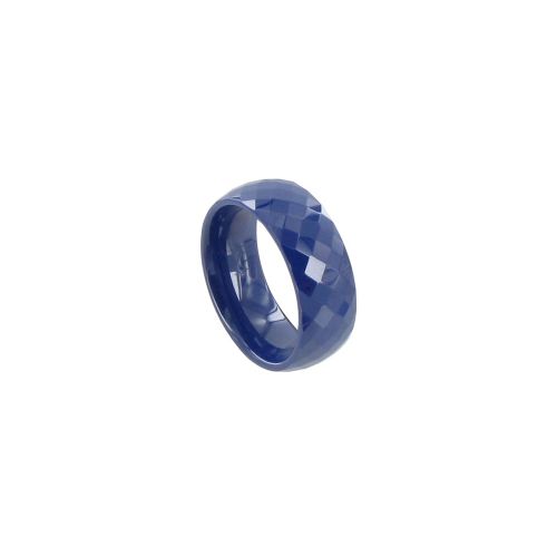 V Bague Anneau Large de Céramique Facettée - 8mm - tail - LES POULETTES BIJOUX - Modalova