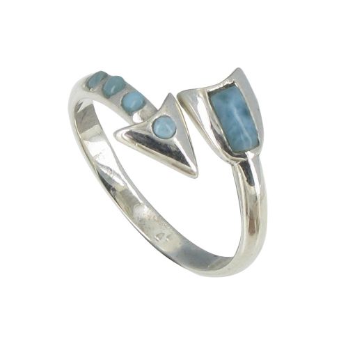 Bague Argent Flèche de Larimar - taille 58 - LES POULETTES BIJOUX - Modalova