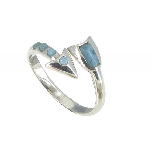 Bague Argent Flèche de Larimar - taille 58 - LES POULETTES BIJOUX - Modalova