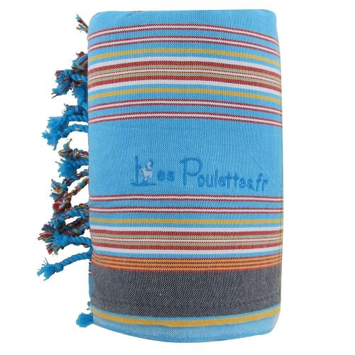 BIJOUX - Kikoy Serviette Plage Coton Couleur Rayé Rouge et J - LES POULETTES - Modalova
