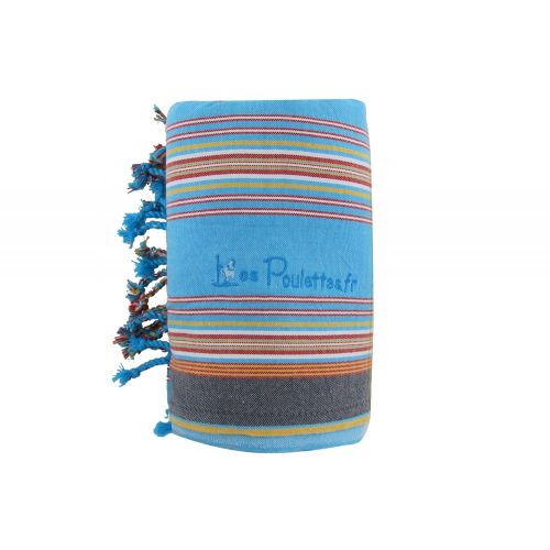 BIJOUX - Kikoy Serviette Plage Coton Couleur Rayé Rouge et J - LES POULETTES - Modalova