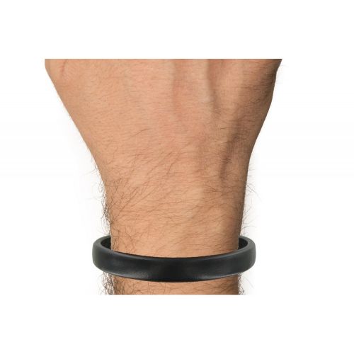 Bracelet Cuir Noir Large Fermoir Acier Inoxydable - LES POULETTES BIJOUX - Modalova