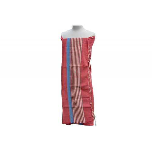 BIJOUX - Fouta Drap Plage et Hammam Coton Rayé Blanc et Bleu - LES POULETTES - Modalova