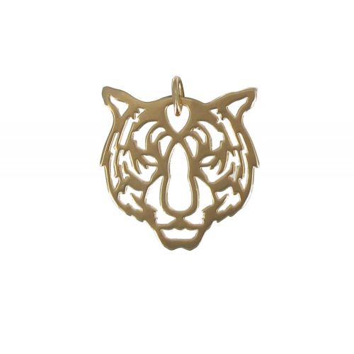 V Pendentif Plaqué Or Tête de Tigre - LES POULETTES BIJOUX - Modalova