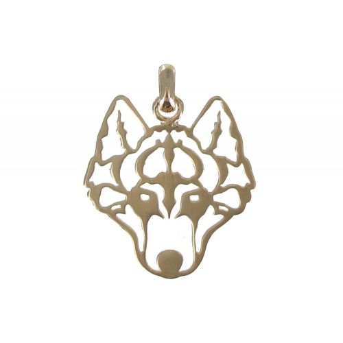 V Pendentif Plaqué Or Tête de Loup - LES POULETTES BIJOUX - Modalova