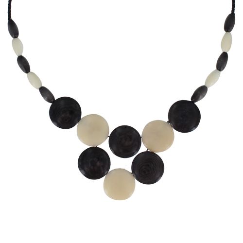 Collier Tagua Pastilles et Blanche - LES POULETTES BIJOUX - Modalova