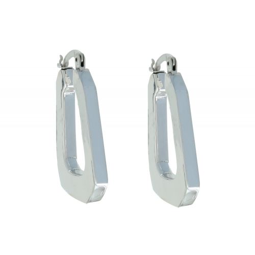 Boucles d'Oreilles Créoles Rectangle - LES POULETTES BIJOUX - Modalova