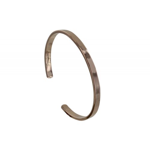 Bracelet Plaqué Or Rose Demi Jonc Plat - LES POULETTES BIJOUX - Modalova