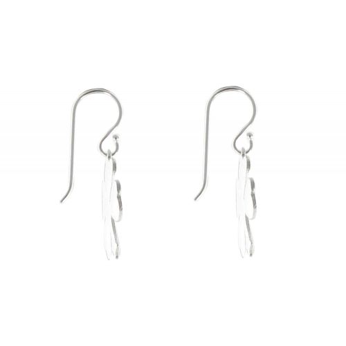 V Boucles d'Oreilles Brossé Trèfle à Quatre Feuilles - LES POULETTES BIJOUX - Modalova