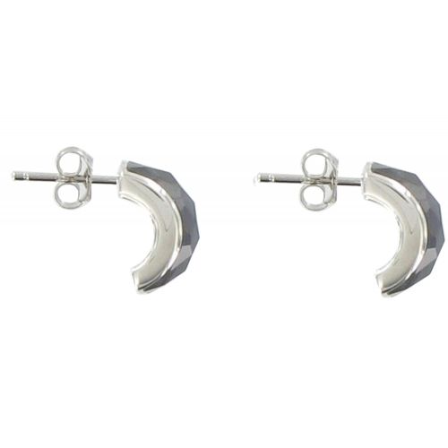 Boucles d'Oreilles Clous Demi-Lune et Oeil de Chat - LES POULETTES BIJOUX - Modalova