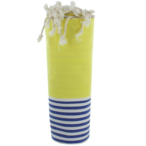 BIJOUX - Fouta Drap Plage et Hammam Coton Couleur Clair Rayé Bleu - LES POULETTES - Modalova