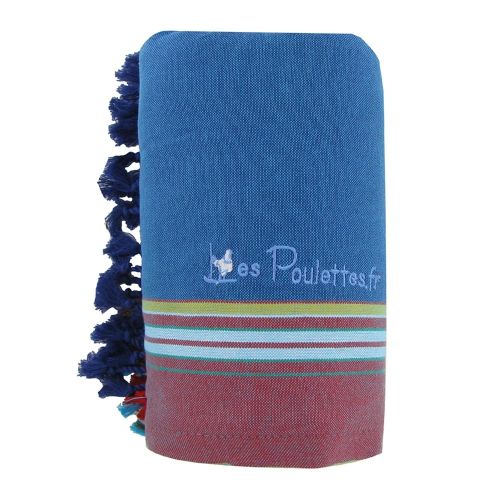 BIJOUX - Kikoy Serviette Plage Coton Couleur Pétrole Eponge Turqu - LES POULETTES - Modalova