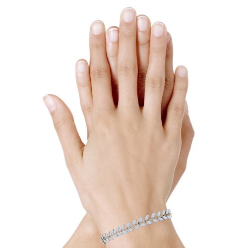 Bracelet Laurier Plaqué Or et Email - Classics - LES POULETTES BIJOUX - Modalova