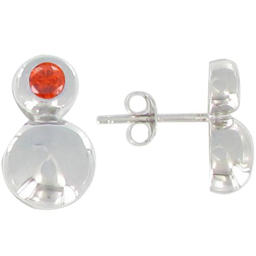 V Boucles d'oreilles Argent Deux Perles Zirconium - LES POULETTES BIJOUX - Modalova