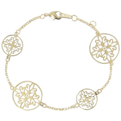 V Bracelet 4 Cercles en Dentelle Plaqué - LES POULETTES BIJOUX - Modalova