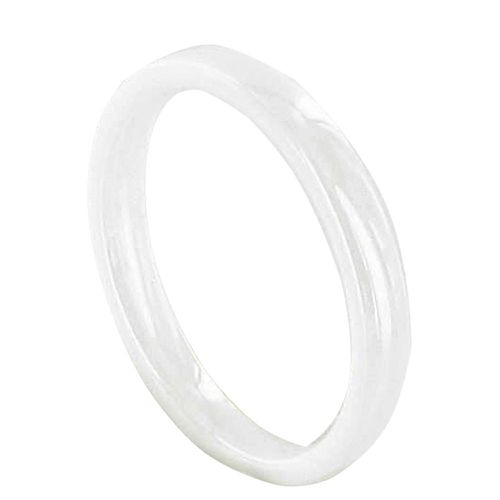 Bague Anneau de Céramique Blanche - 3mm - taille 50 - LES POULETTES BIJOUX - Modalova