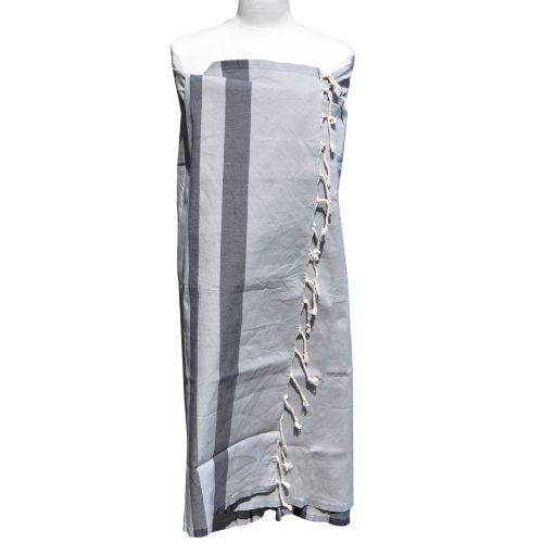 BIJOUX - V Fouta Drap Plage et Hammam Coton Rayé Foncé - LES POULETTES - Modalova