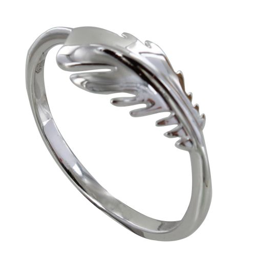Bague Argent Rhodié Plume d'Oiseau - LES POULETTES BIJOUX - Modalova