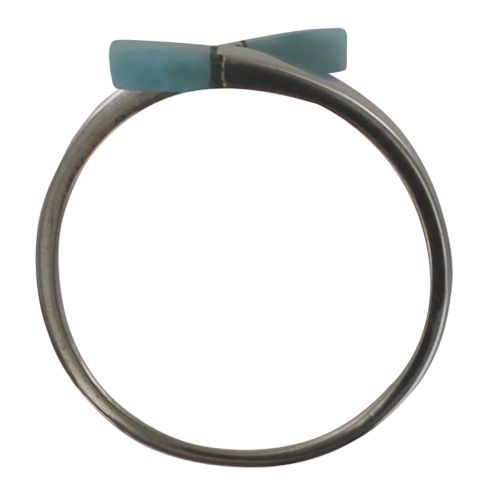 Bague Argent Toi et Moi Carré Larimar - taille 50 - LES POULETTES BIJOUX - Modalova