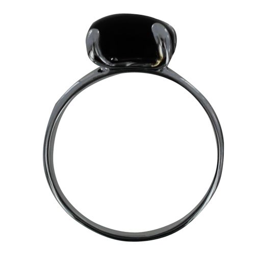Bague Argent Pavé Carré d'Onyx - taille 52 - LES POULETTES BIJOUX - Modalova