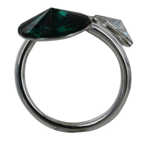 Bague Argent Orné de Cristal et Transparent - taille 54 - LES POULETTES BIJOUX - Modalova