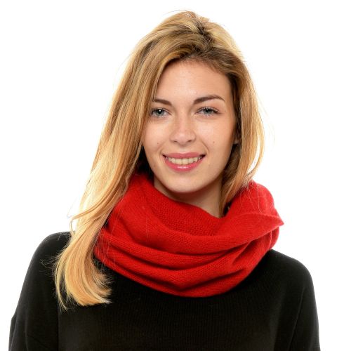 BIJOUX - Echarpe Tube 100% Cachemire 4 Fils Volume Classics - Rouge Pr - LES POULETTES - Modalova