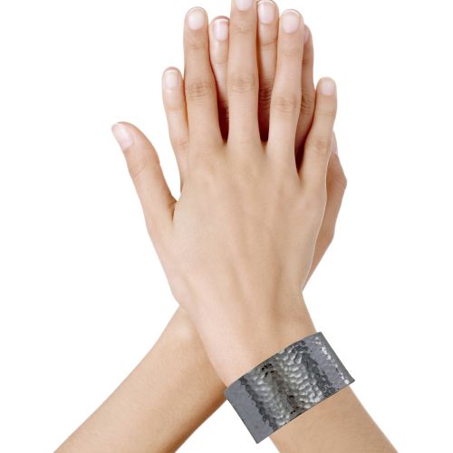 Bracelet Plat Martelé - LES POULETTES BIJOUX - Modalova
