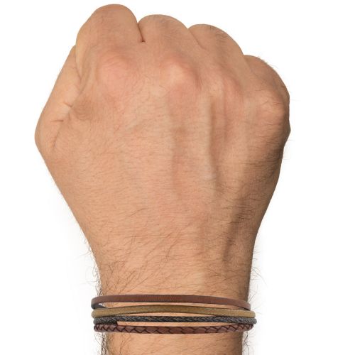 Bracelet Cuir Quatre Liens - Classics - LES POULETTES BIJOUX - Modalova