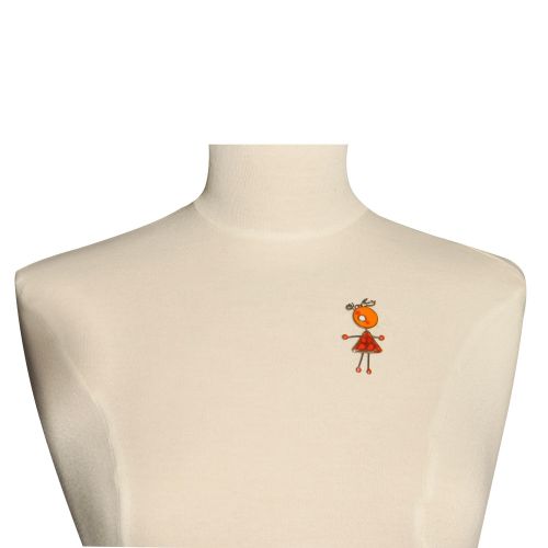 Broche Pin's Poupée émaillée à Pois Rouge - LES POULETTES BIJOUX - Modalova