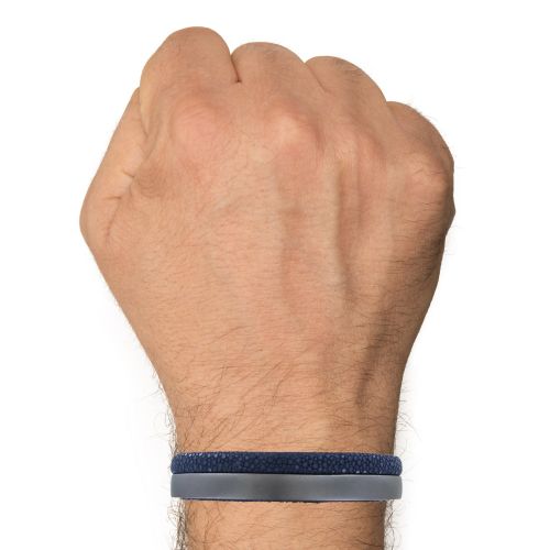 Bracelet Rhodium Noir et Cuir - LES POULETTES BIJOUX - Modalova