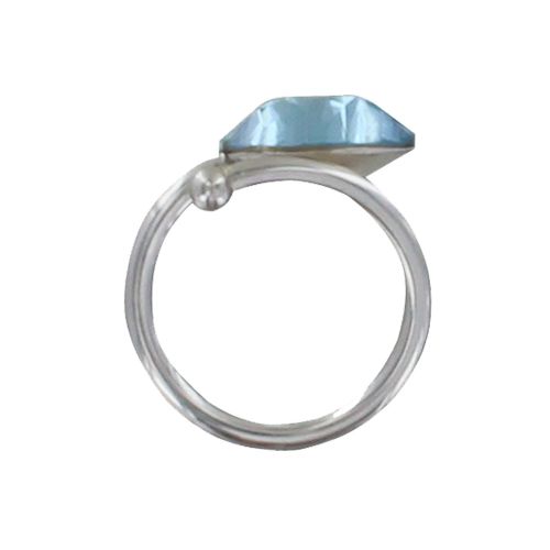 Bracelet Argent Orné d'Un Cristal Ciel - taille 56 - LES POULETTES BIJOUX - Modalova