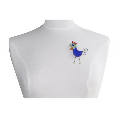 Broche Coq émaillée - LES POULETTES BIJOUX - Modalova
