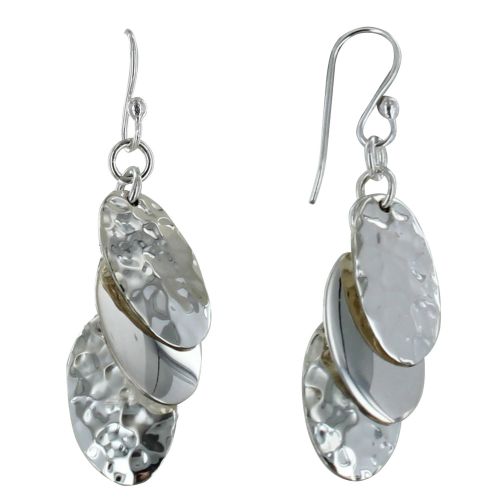 Boucles d'Oreilles Trois Dragées Martelées - LES POULETTES BIJOUX - Modalova