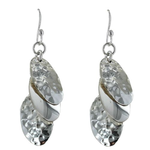 Boucles d'Oreilles Trois Dragées Martelées - LES POULETTES BIJOUX - Modalova