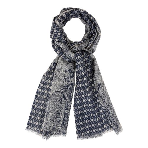 BIJOUX - Echarpe 100% Laine Motifs Cachemire /Creme - LES POULETTES - Modalova