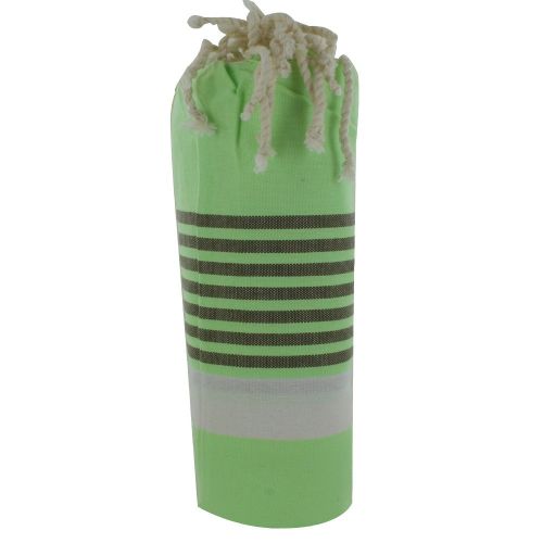 BIJOUX - Fouta Drap Plage et Hammam Coton Couleur Bande Blanche P - LES POULETTES - Modalova