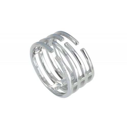 Bague Argent Rhodié Labyrinthe - taille 58 - LES POULETTES BIJOUX - Modalova