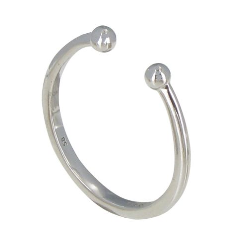 Bague Argent Rhodié Deux Perles - taille 50 - LES POULETTES BIJOUX - Modalova