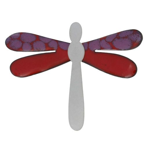 Broche Libellule Emaillée à Pois Violet - LES POULETTES BIJOUX - Modalova