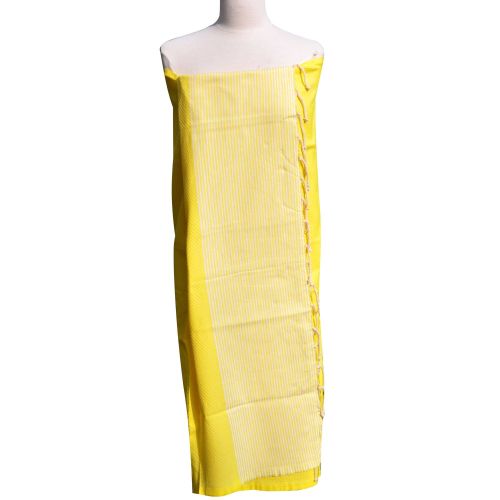 BIJOUX - V Fouta Drap Plage et Hammam Coton Nid d'Abeille Citron - LES POULETTES - Modalova