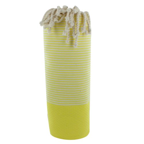 BIJOUX - V Fouta Drap Plage et Hammam Coton Nid d'Abeille Citron - LES POULETTES - Modalova