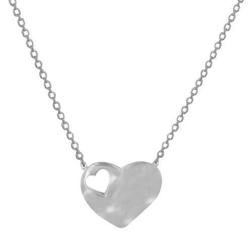 Collier Coeur et son Coeur Ajouré - LES POULETTES BIJOUX - Modalova